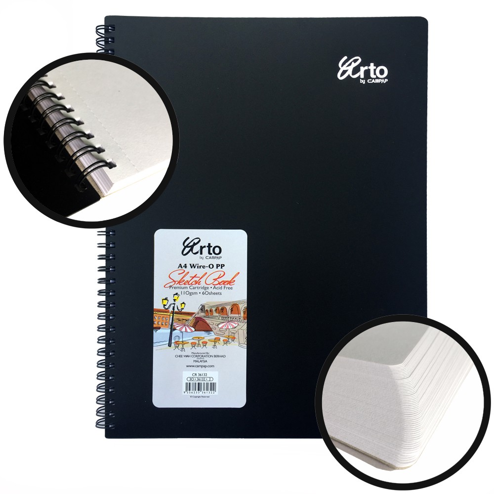 Campap Arto Weire - O PP Creative Sketch Book A3, A4 and A5 110gsm ...