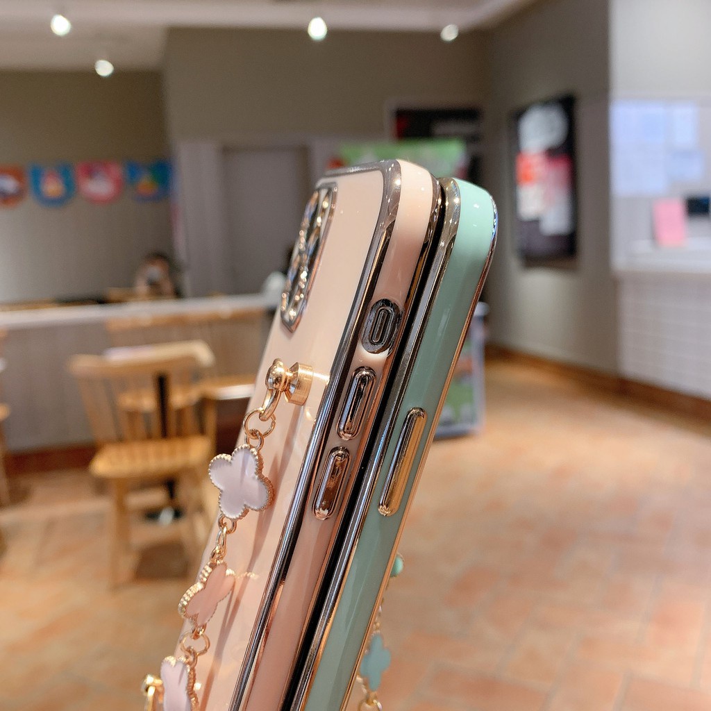 IPHONE 13 Pro 14 14 Pro 15 15 Pro fon sarung lucky mint green leaf ...