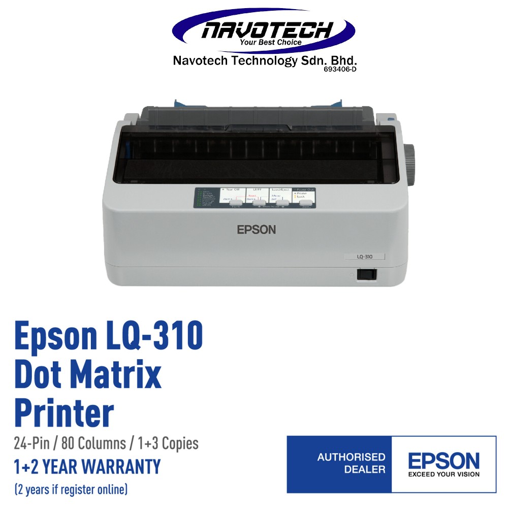 Epson Lq310 Dot Matrix Printer Lq 310 With 24 Pin Narrow Carriage Impact Shopee Malaysia 4478