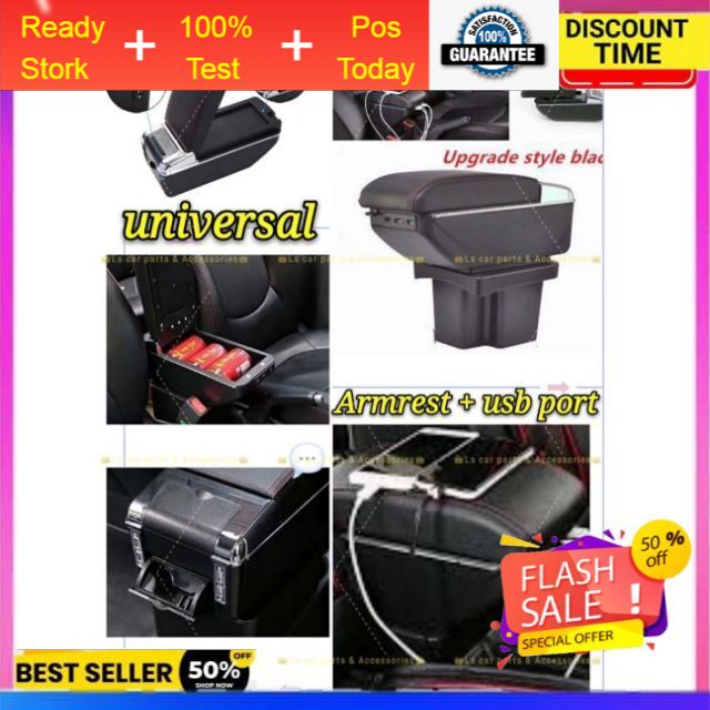 Myvi Axia viva Bezza Aruz Armrest 7 usb Port Cable Console Box ...