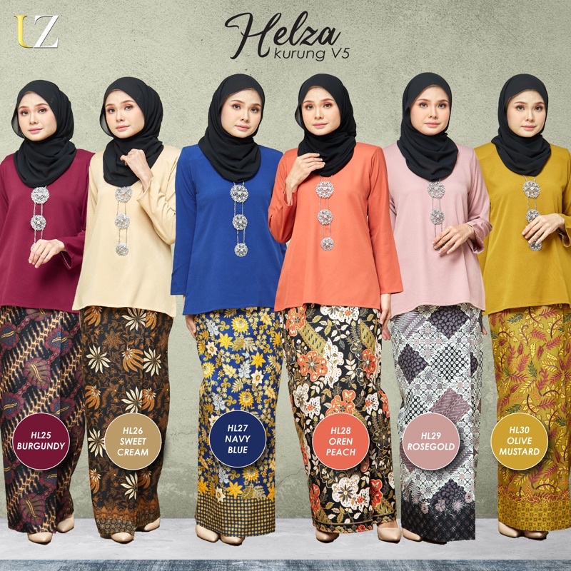 Baju Kurung Kedah Helza V5 Xs 4xl Baju Kurung Kain Cotton Lembut