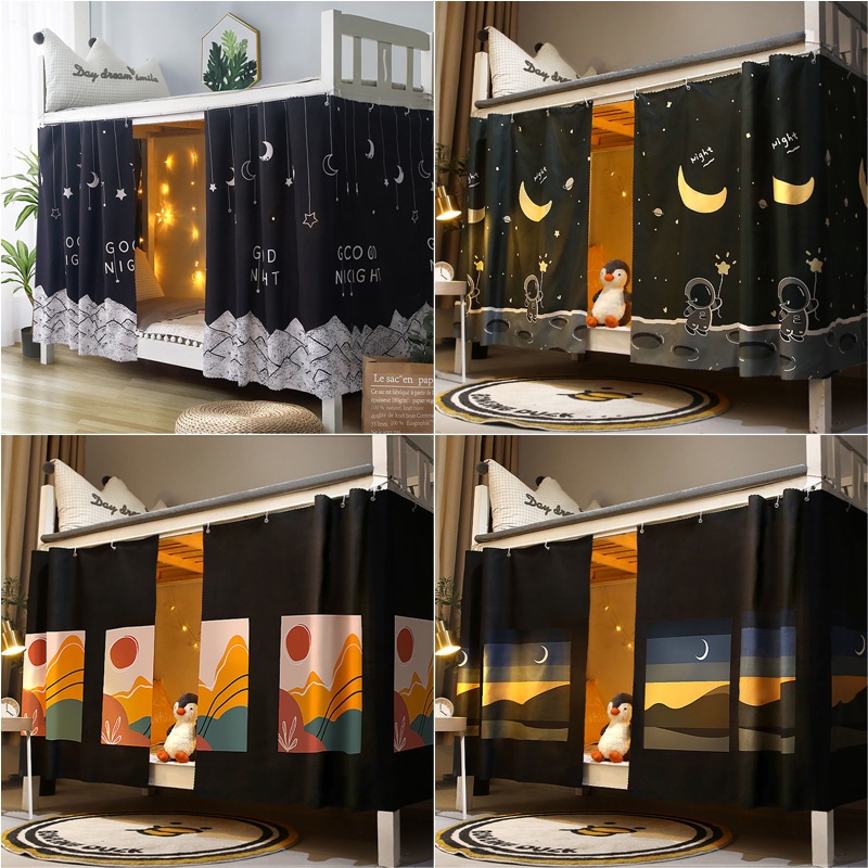 Dormitory bed curtain top bunk blackout bunk curtain dormitory table