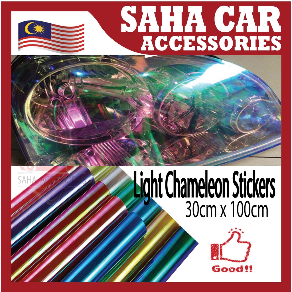【READY STOCK MALAYSIA】30*100cm Car Light Chameleon Tinted Headlight ...