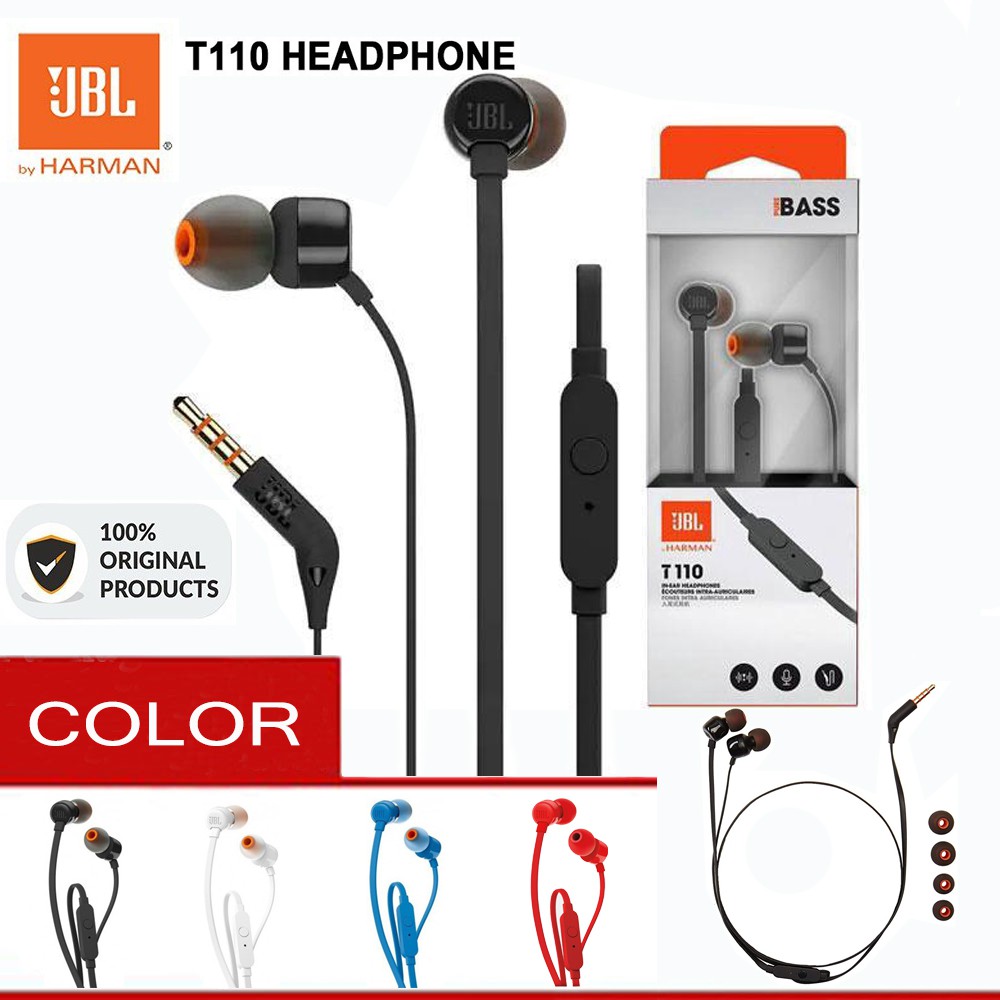 Earphone discount jbl t110