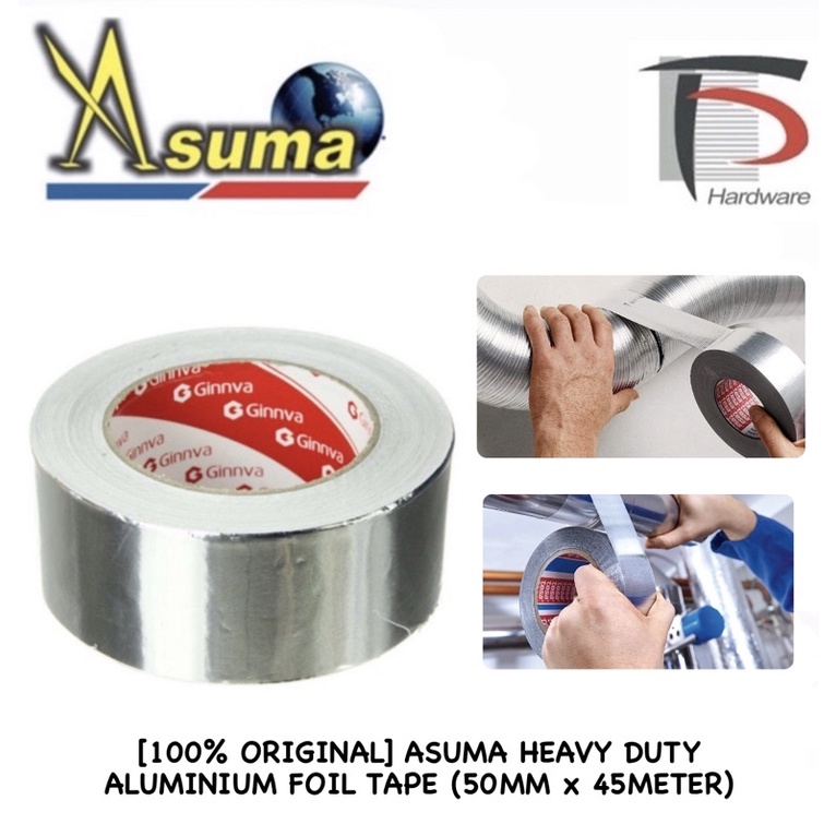 [100 ORIGINAL] ASUMA HEAVY DUTY ALUMINIUM FOIL TAPE (50MM x 45METER) Shopee Malaysia