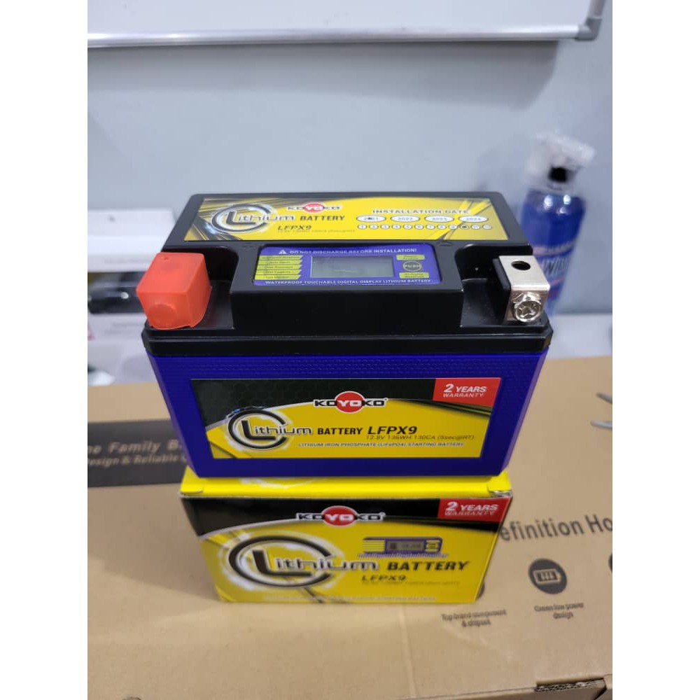 KOYOKO Lithium LFPX9 YTX9-BS Battery Bateri NINJA 250 Z250 Z800 ZX6 Z8 ...