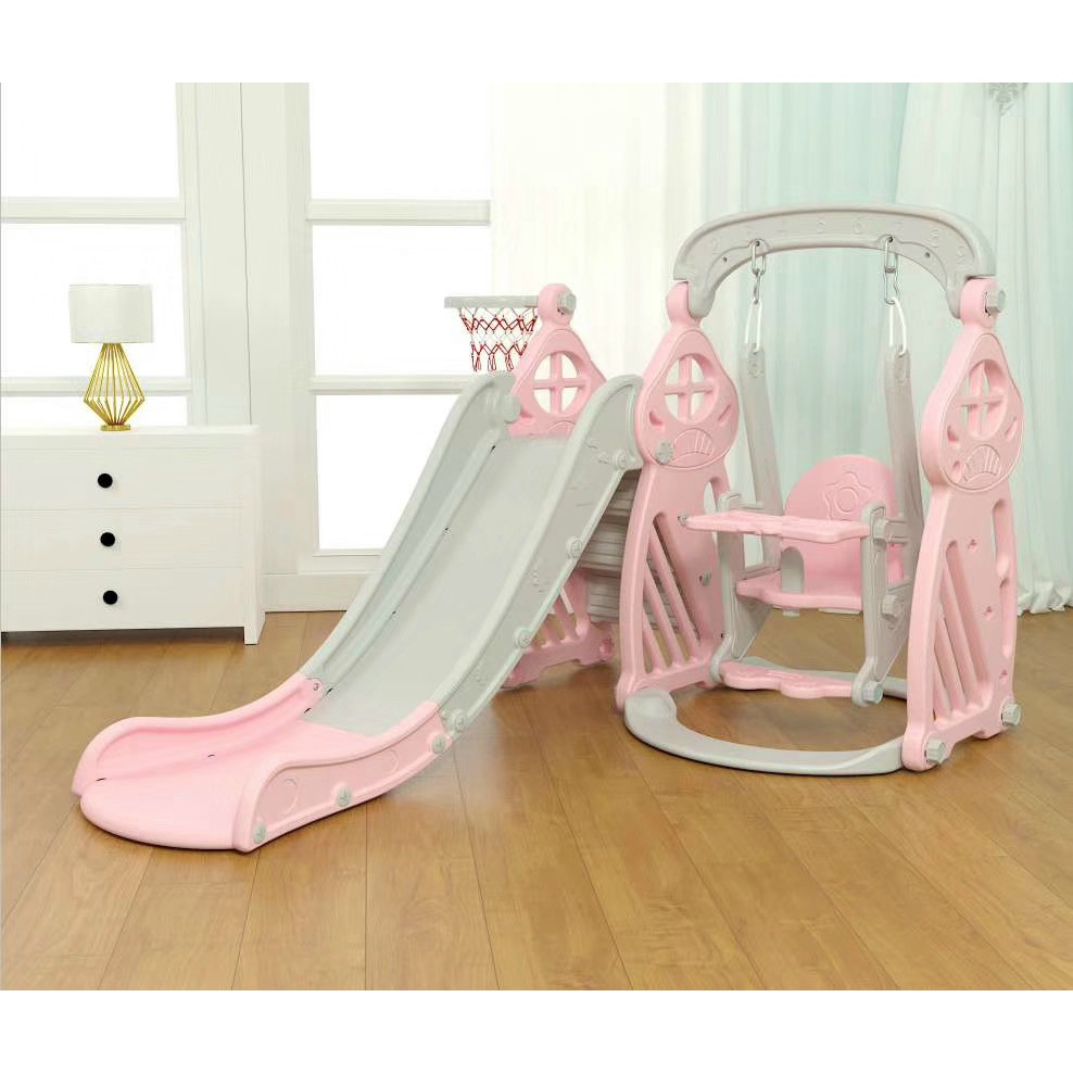 Baby slide swing slide bridge high class castle model long trough