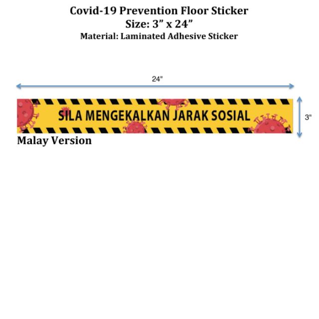 SOP Covid 19 Floor Prevention Sticker Maintain Social Distancing ...
