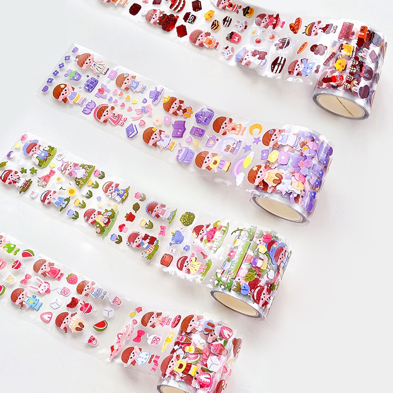 3 Meters Large Cute Cartoon Stickers Tape Student Stationery Deco DIY ...