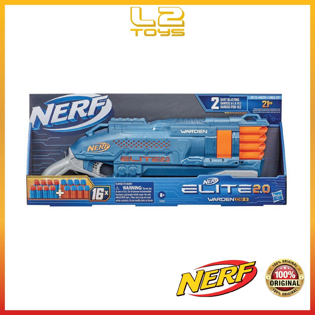 Nerf Elite 2.0 Warden DB8 Blaster Original Hasbro Shopee Malaysia