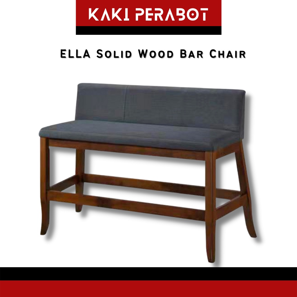 KP ELLA Solid Wood Bar Chair Bar Bench Bar Stool Counter Chair Kerusi