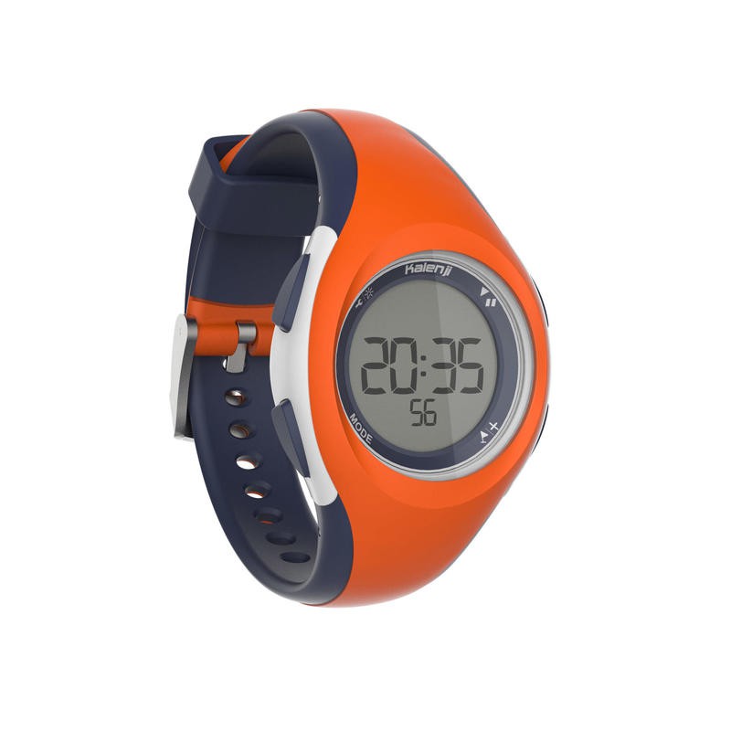 NEW DC1 KALENJI W200 S WOMEN S RUNNING STOPWATCH ORANGE AND BLUE