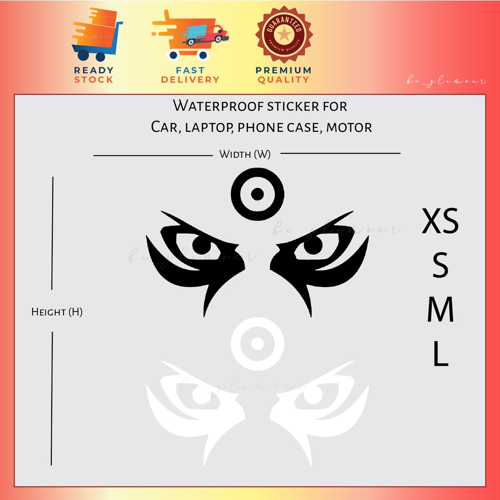 Naruto Hashirama Sage mode car sticker Reflective Stiker senjutsu wood ...