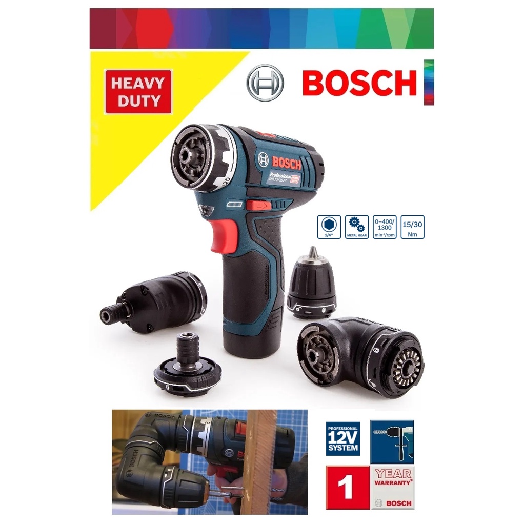 Bosch 12V Cordless Drill/Driver GSR 12 V-15FC Malaysia 