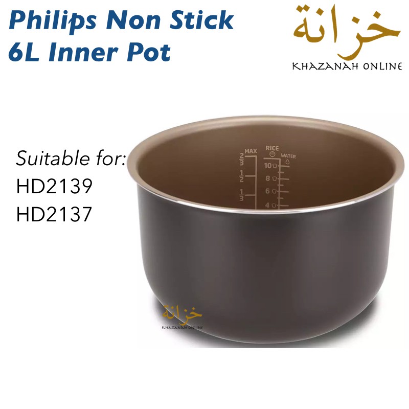 Philips Original Non Stick Inner Pot for Pressure Cooker Suitable for Philips Pressure Cooker HD2139 HD2137