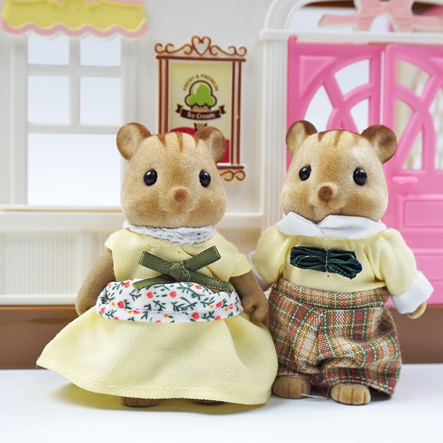 Simulation Forest Rabbit Family Doll Plush Toys Dollhouse Figures DIY ...