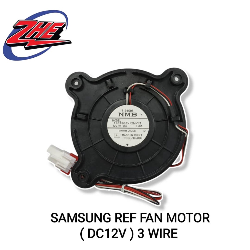 SAMSUNG REFRIGERATOR FAN MOTOR DC12V 3 WIRE / FRIDGE FAN MOTOR / MOTOR