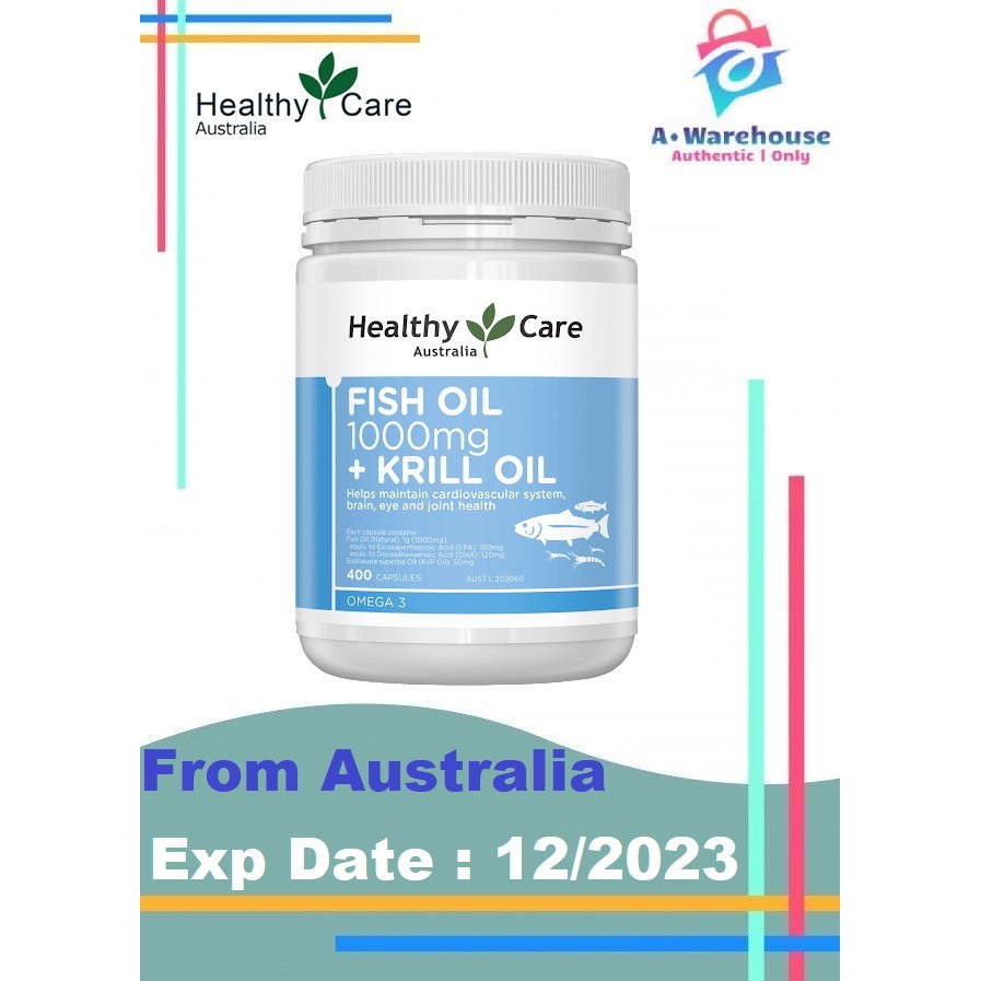 Healthy Care Fish Oil 1000mg + Krill Oil (400 capsules) Shopee Malaysia
