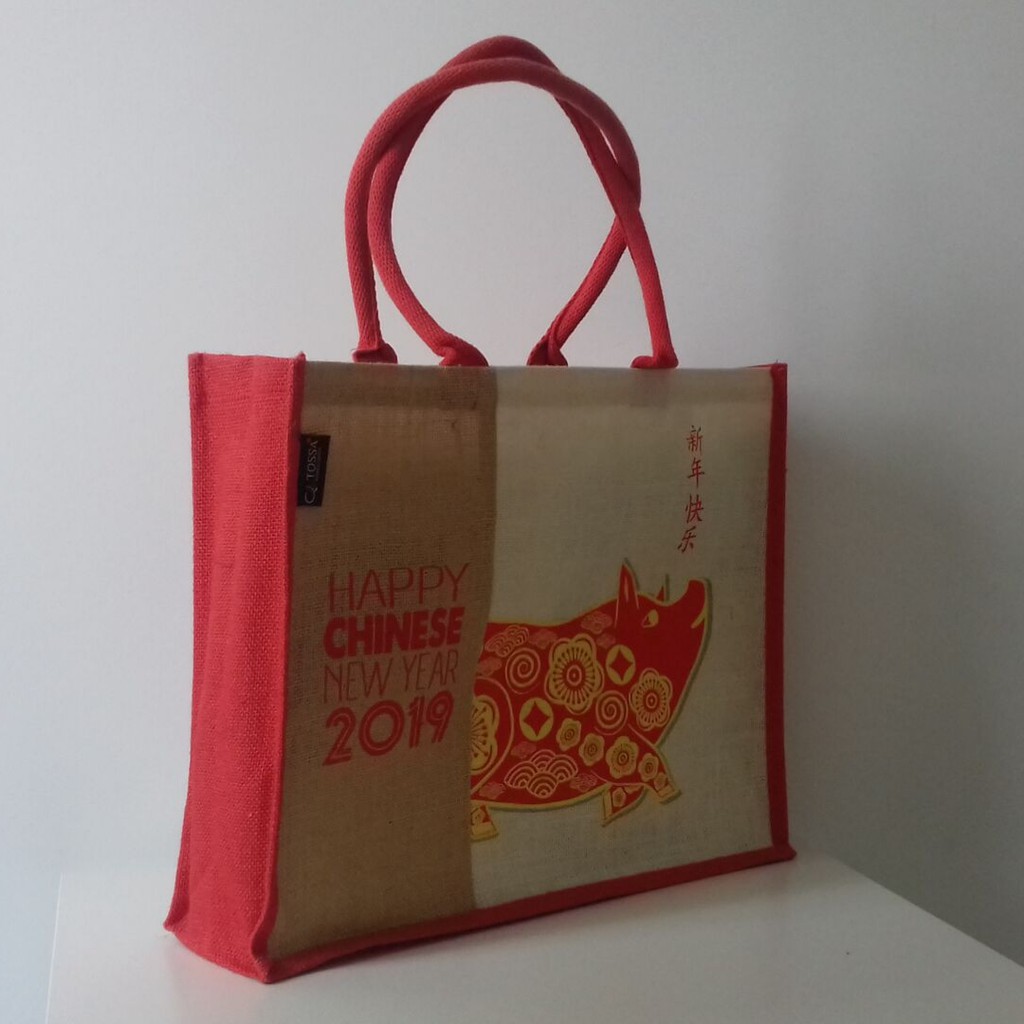 # CNY Jute Bag - Red&White | Shopee Malaysia