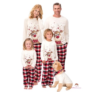 HAWEE Matching Family Pajamas Sets Christmas Pjs Holiday Sleepwear Sets  Printed Long Sleeve Nightwear, Pet Dog Clothing