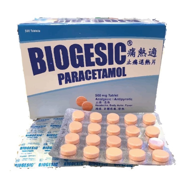 BIOGESIC PARACETAMOL 500MG 20'S / STRIP (EXP:04/2026) | Shopee Malaysia