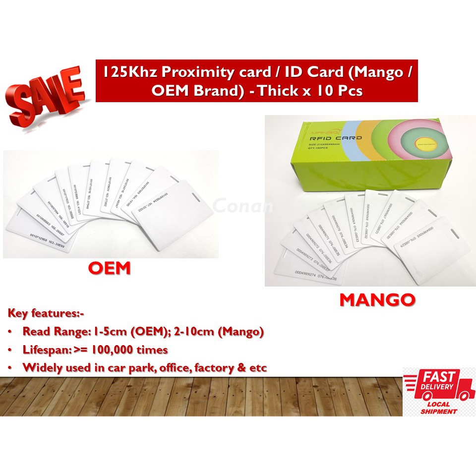 125Khz Proximity card / ID Card / RFID Card / Door Access Card (Mango