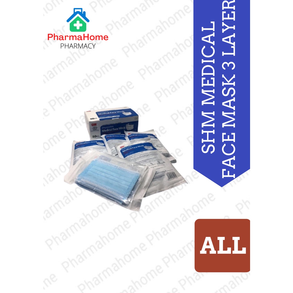 SHM Medical Face Mask (Adult) 10's/50's | Shopee Malaysia