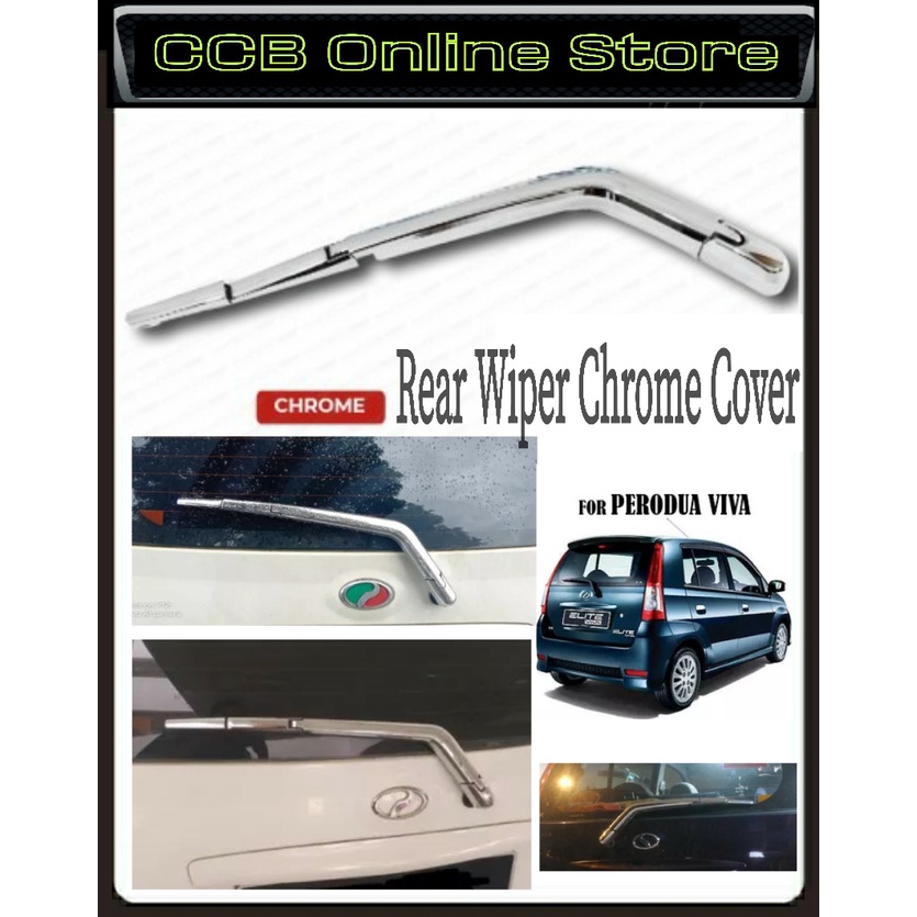 Perodua Viva Car Rear Window Wiper Chrome Cover Trim Fine ABS Plating ...