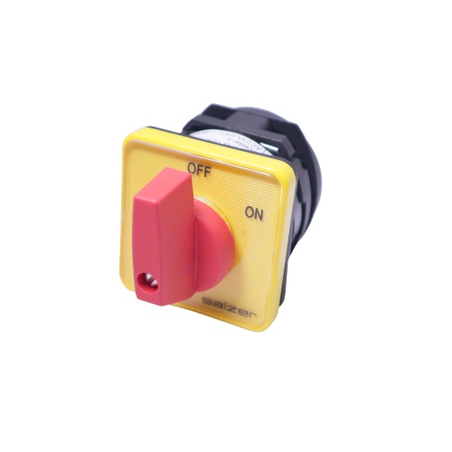 Salzer ( ON-OFF ) 16A 1Poles Selector Switch Yellow Plate Red Knob ...