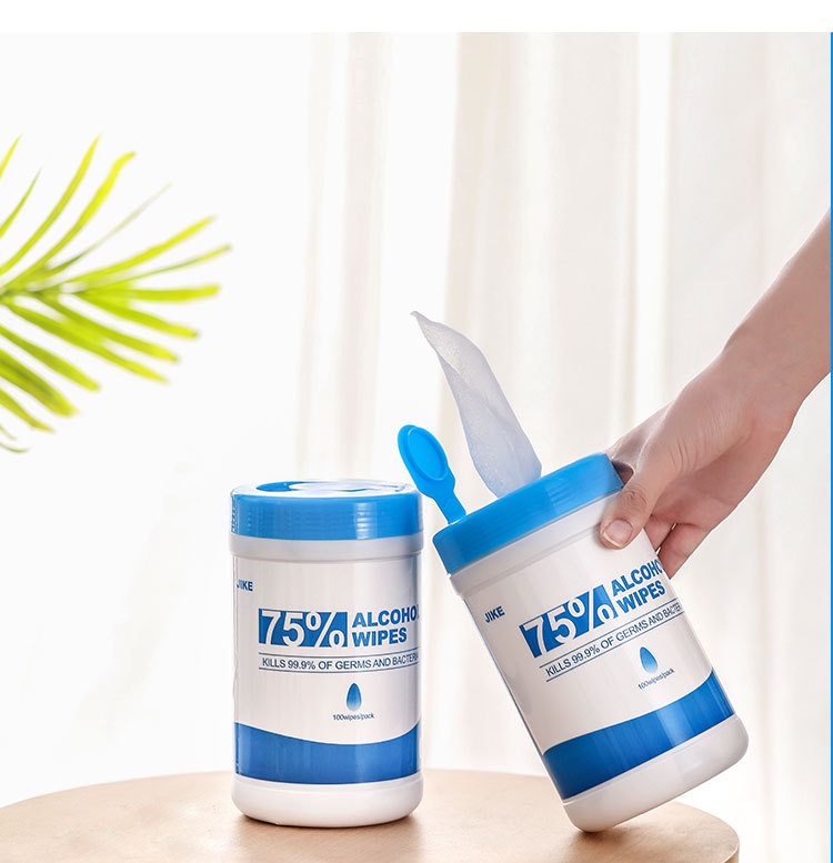 75% (100 Keping) Alkohol Sanitizing Wipes Tisu Basah Lap Pembasmi Kuman ...