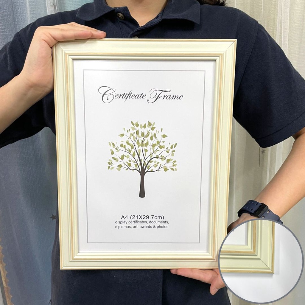 VCR A4 Certificate Document Photo Deco Frame Wood Texture Gift Display ...