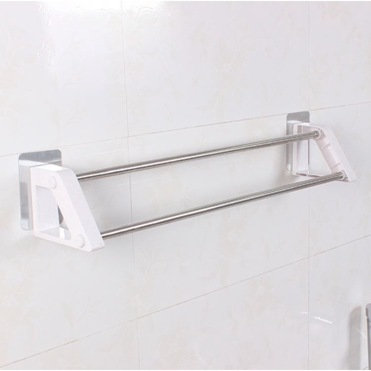 Anti-rust Self Adhesive Towel Bar Toilet Bathroom Towel Hanger Bar Rod ...