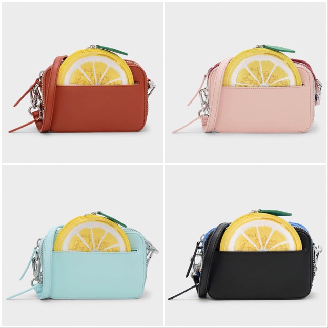 PREORDER 100 AUTHENTIC ORIGINAL Charles Keith Lemon Pouch