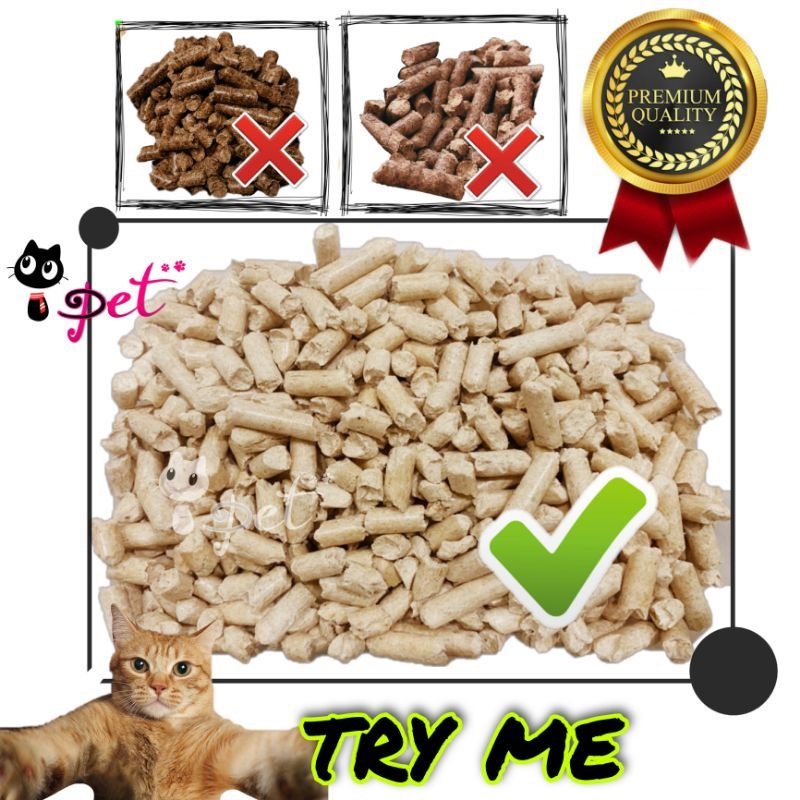 (20kg) Premium Pinewood Cat litter 100% Natural pine wood shaving ...