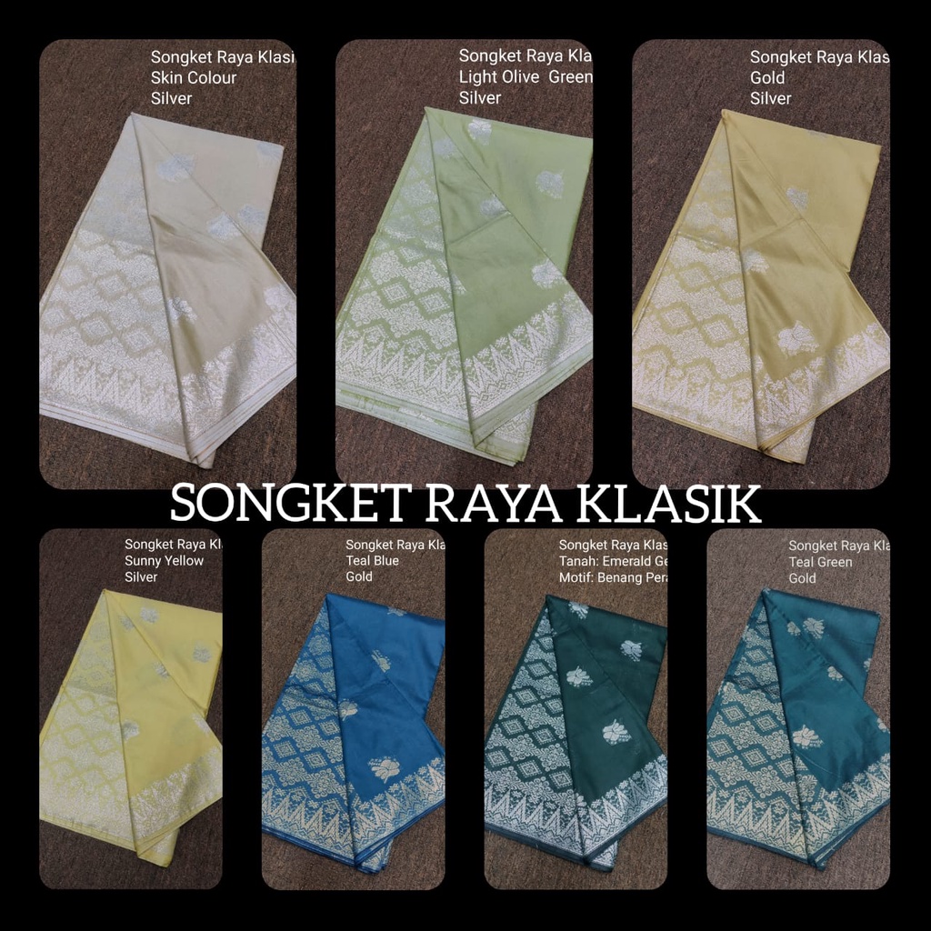 Songket Tenun Asli Bunga Raya Klasik | Shopee Malaysia