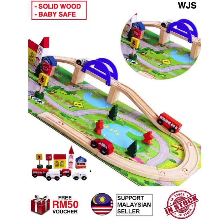 🇲🇾FREE RM50 VOUCHER🎁MLQ Premium Wooden Rail Track Road Multitrack DIY