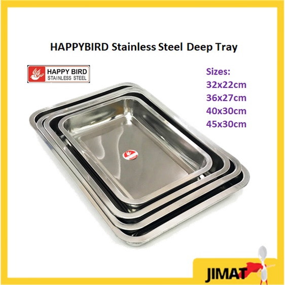 HAPPYBIRD Stainless Steel Deep Trays DFT3222/3627/4030/4530 | Shopee ...