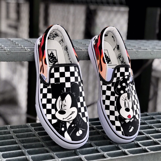 Black and white outlet mickey mouse vans