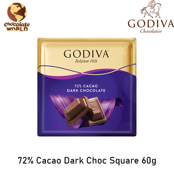 Godiva Signature 72% Cacao Dark Chocolate Square 60g (Made In EU ...