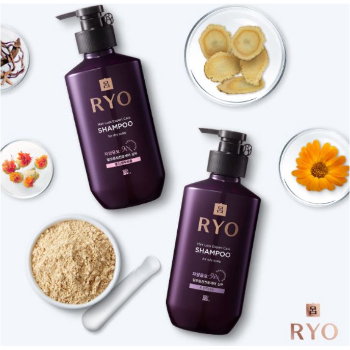 Shampoing Ryoe Jayangyunmo Pour Cheveux Gras - Pack De 2 Flacons De 400g - Fabriqué En Corée