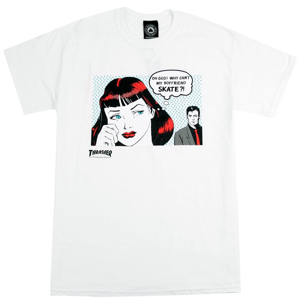 Thrasher New Boyfriend Tee White Shopee Malaysia