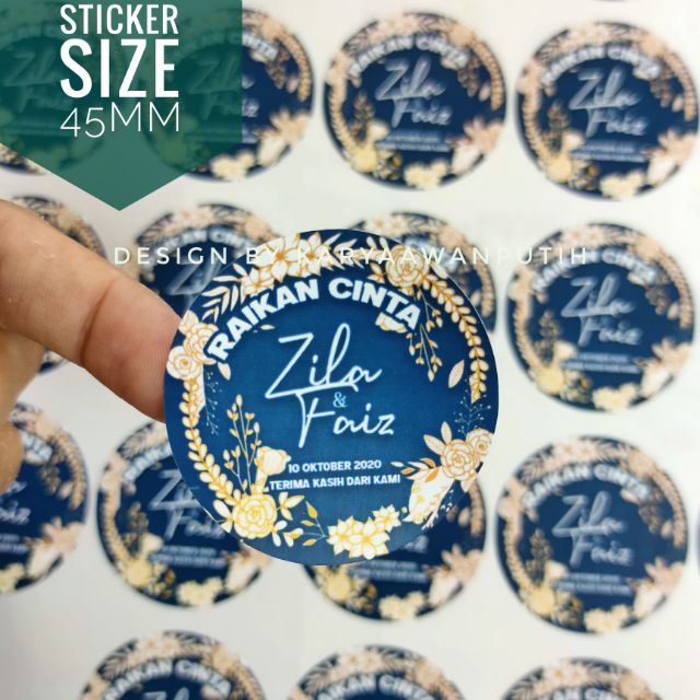 Sticker Majlis Perkahwinan Blue | Shopee Malaysia