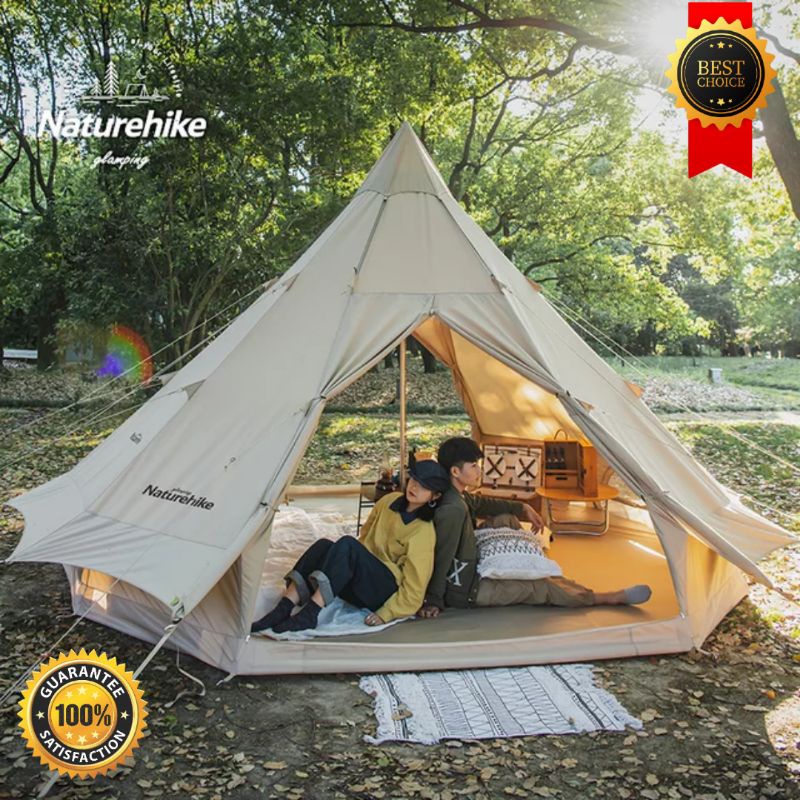 NATUREHIKE Brighten 12.3 Glamping Pyramid Tent Camping Khemah ...