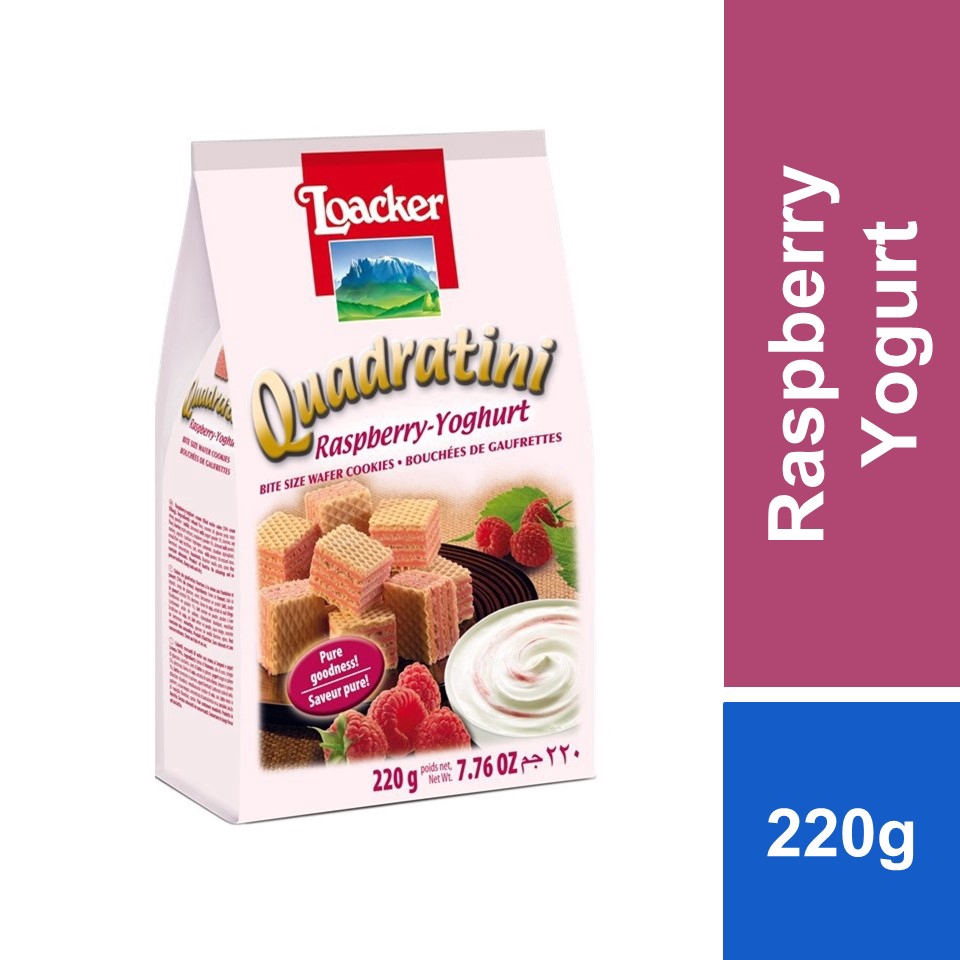 Loacker Quadratini Raspberry Yogurt 220g | Shopee Malaysia