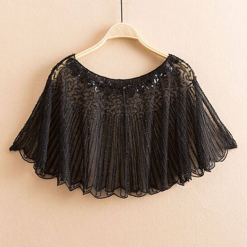 High quality Women's 1920s Shawl Beaded Sequin Evening Cape Bolero ...