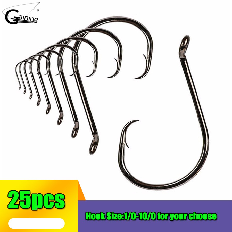 Octopus Circle Hooks Carbon Steel Barbed Hook Snapper Flasher Sabiki Rigs Tying Hook Saltwater