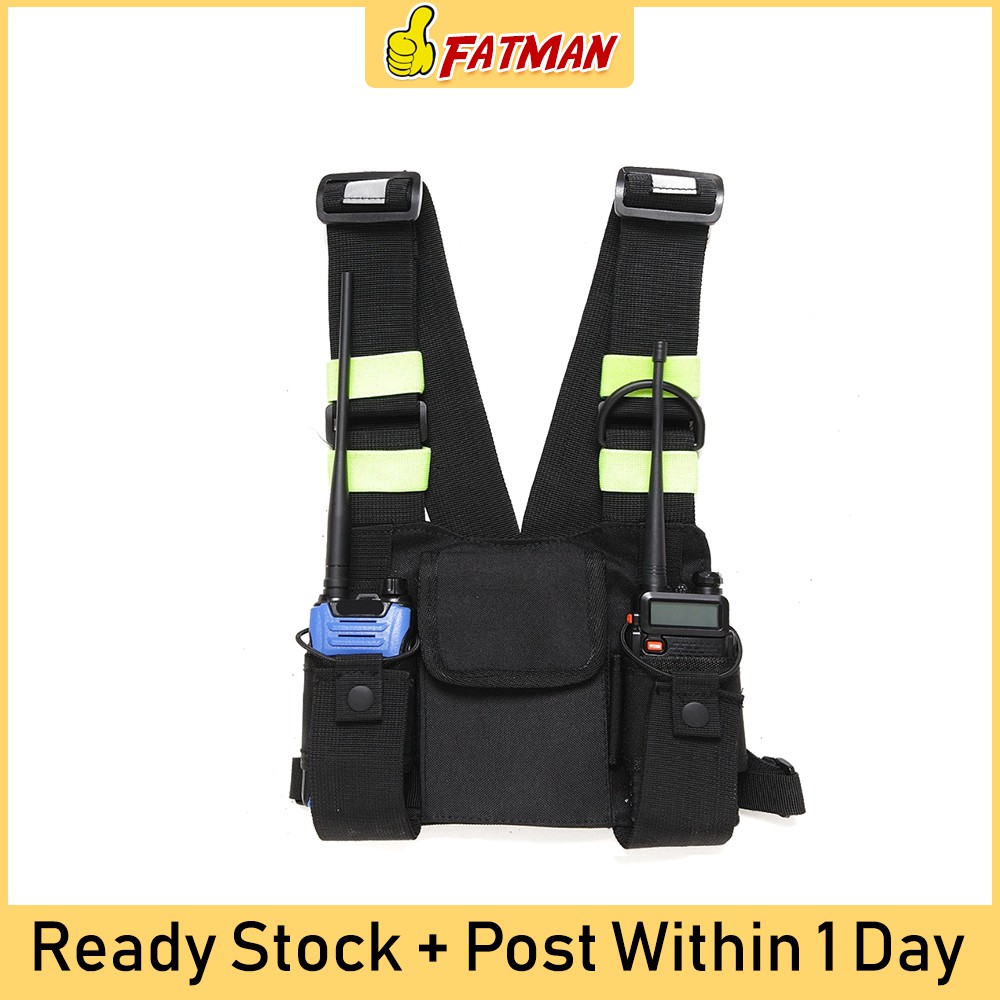 Walkie Talkie Vest Suitable for Any Walkie size with Reflector Security ...