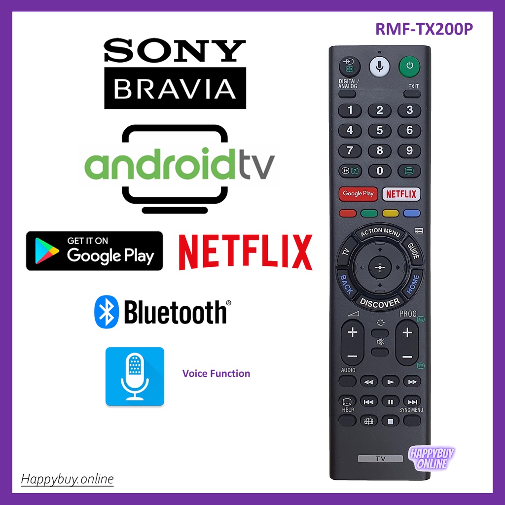 Sony Android Voice Control Smart TV Remote Control RMFTX200P Sony