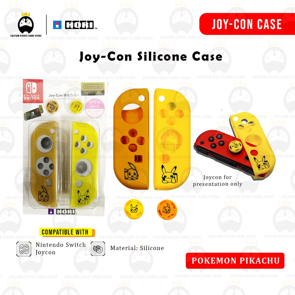 HORI Switch Joy-Con Joycon Silicone Case Pokemon pikachu for Nintendo ...
