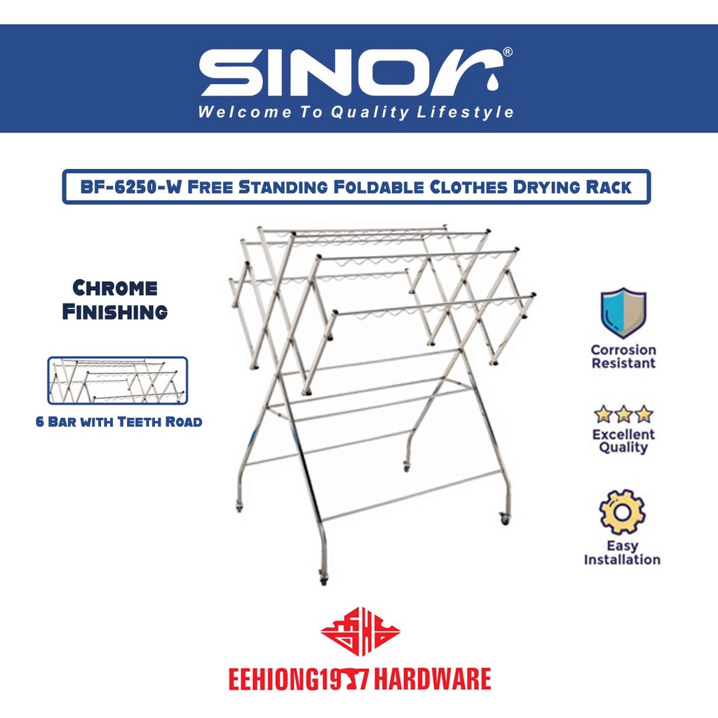 Sinor BF-6250 Extra Big Stainless Steel Outdoor Foldable Clothes Hanger ...